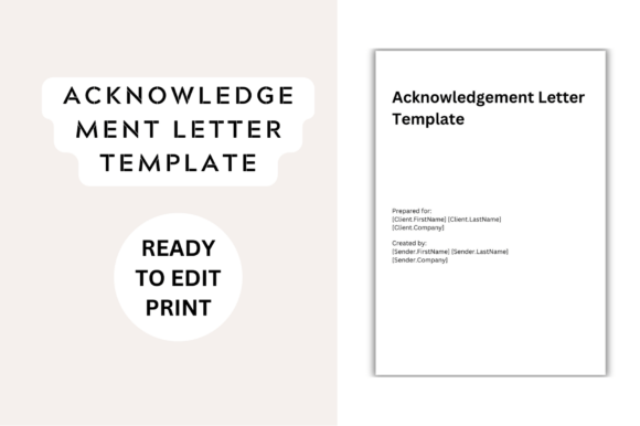 Acknowledgment Letter Template: Graphics & Print Templates