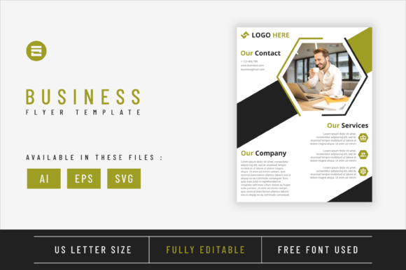 Business Brochure Template Green Color