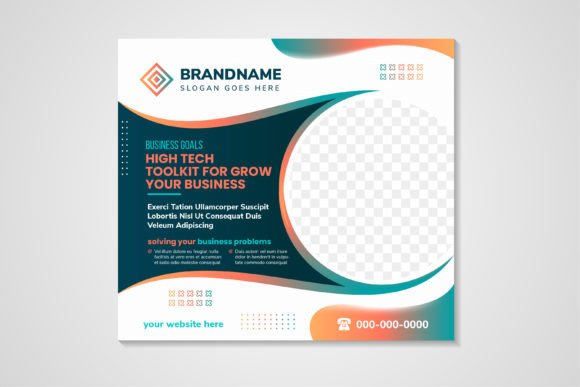 Business Goal Square Banner: Graphics and Print Templates