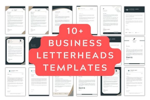 Business Letterheads: Graphics & Print Templates