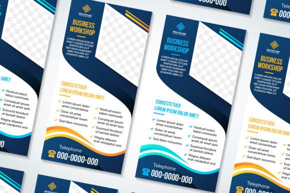 Business Workshop Vertical Banner: Graphics & Print Templates