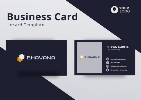Corporate Business Card Template Design: Graphics and Print Templates