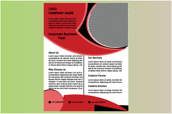 Corporate Business Flyer Design Template: Graphics and Print Templates