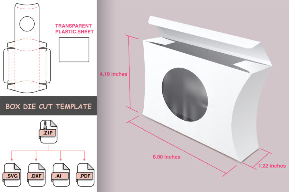 Curved Side Box Die Cut Template: Graphics & Print Templates