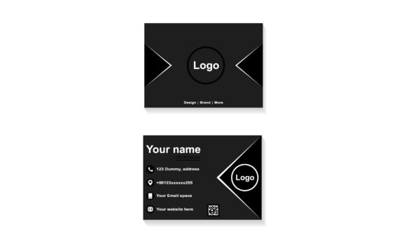 Dark Black Elegant Business Card Graphics