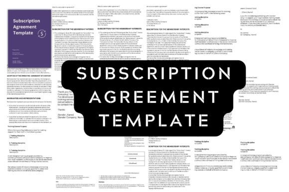 Editable Subscription Contract Template: Graphics & Print Templates
