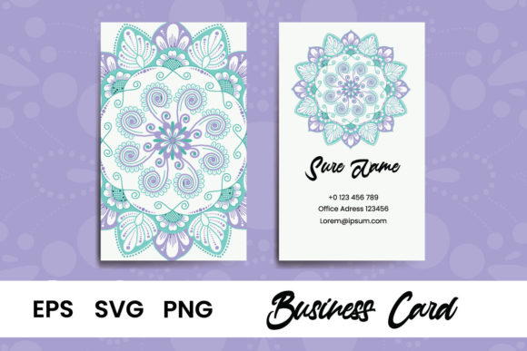 Mandala Name Card Business Card Template
