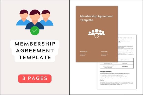 Membership Agreement Template – Graphics & Print Templates