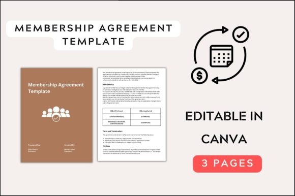 Membership Agreement Template Word: Graphics & Print Templates