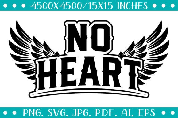 No Heart Graphic Design SVG