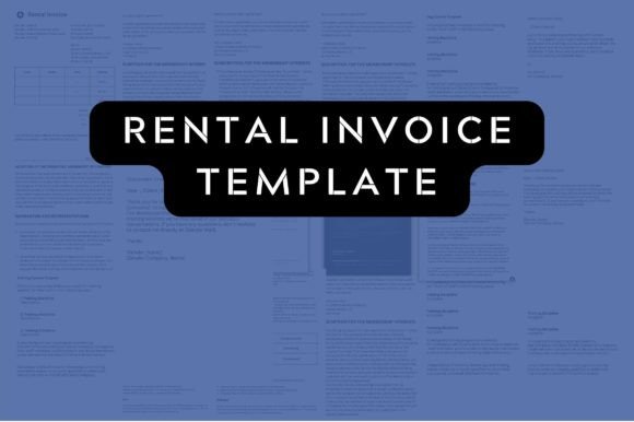 Rental Invoice Template for Realtors: Graphics & Print Templates