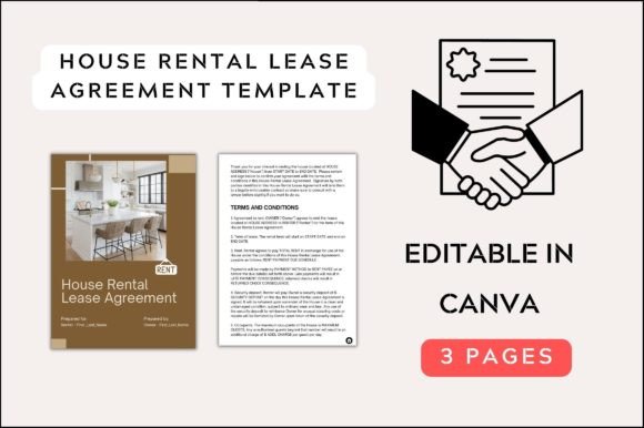 Simple One Page Rental Agreement Graphics & Print Templates
