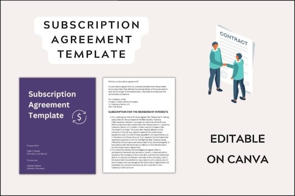 Subscription Agreement Template: Graphics & Print Templates